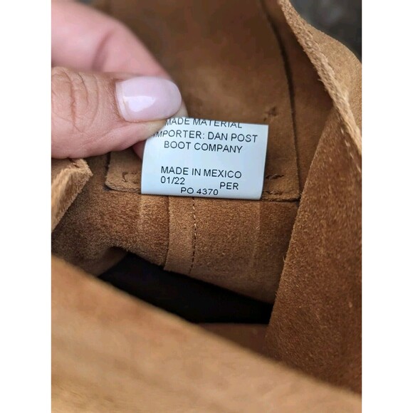 Dingo 1969 Size 10M Women's Kelsey Suede Fringed Hidden Wedge Western Boots - Picture 6 of 10